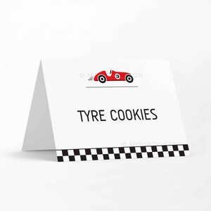 Autoetiketten, verjaardagsfeestje autorace, etiketten racetent, plaatskaarten - INSTANT DOWNLOAD - afdrukbare pdf met bewerkbare tekst