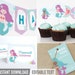 Mermaid Birthday Decorations, Mermaid Printables, Mermaid Party Pack ...