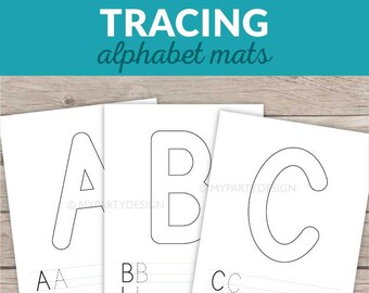 Alphabet Tracing Mats, Learning Letters Play dough Mats, Printable activity for Toddlers or Preschool - INSTANT DOWNLOAD - Printable PDF