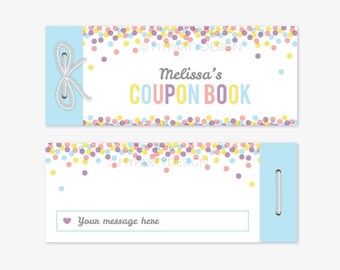 Personalized Coupon Book, Printable Birthday Coupons, Anniversary Present for Her, Gift Vouchers - INSTANT DOWNLOAD - Printable Editable PDF