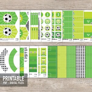 Soccer Birthday Decorations, Sports Party Kit, Football Party Pack, Soccer Printables INSTANT DOWNLOAD Printable Editable PDF image 5
