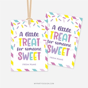 Treat for Someone Sweet Gift Tag, Candy Chocolate or Sweets Thank You ...