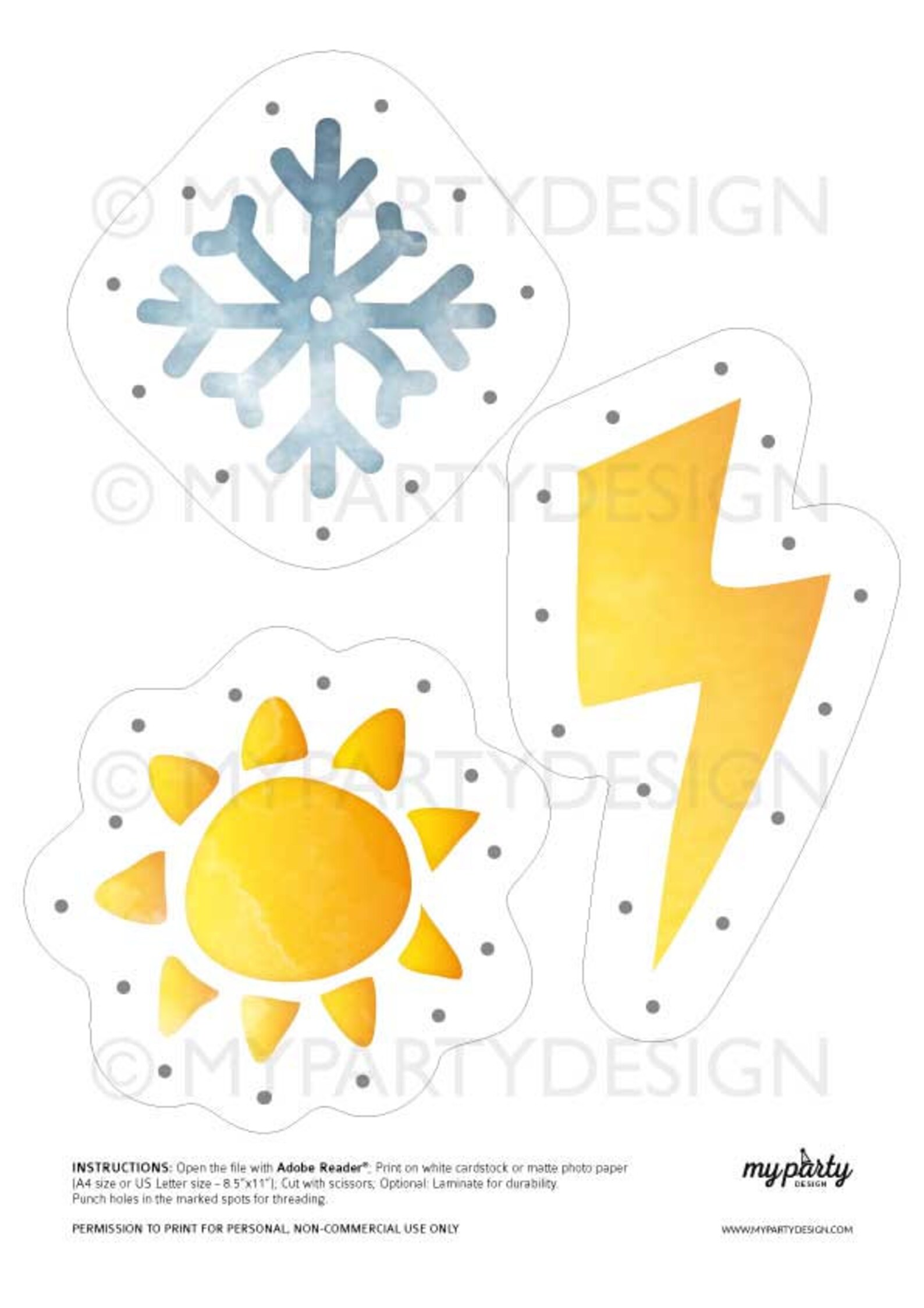 Printable Weather Lacing Cards Threading Cards Learn the - Etsy