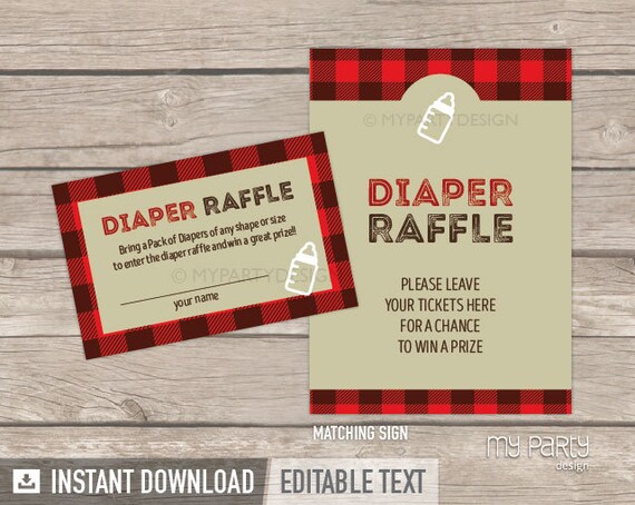 Baby-Q Baby Shower Diaper Raffle Tickets and Sign - Bbq Couples Shower - INSTANT DOWNLOAD - Printable PDF with Editable Text (BB05) Il_570xn