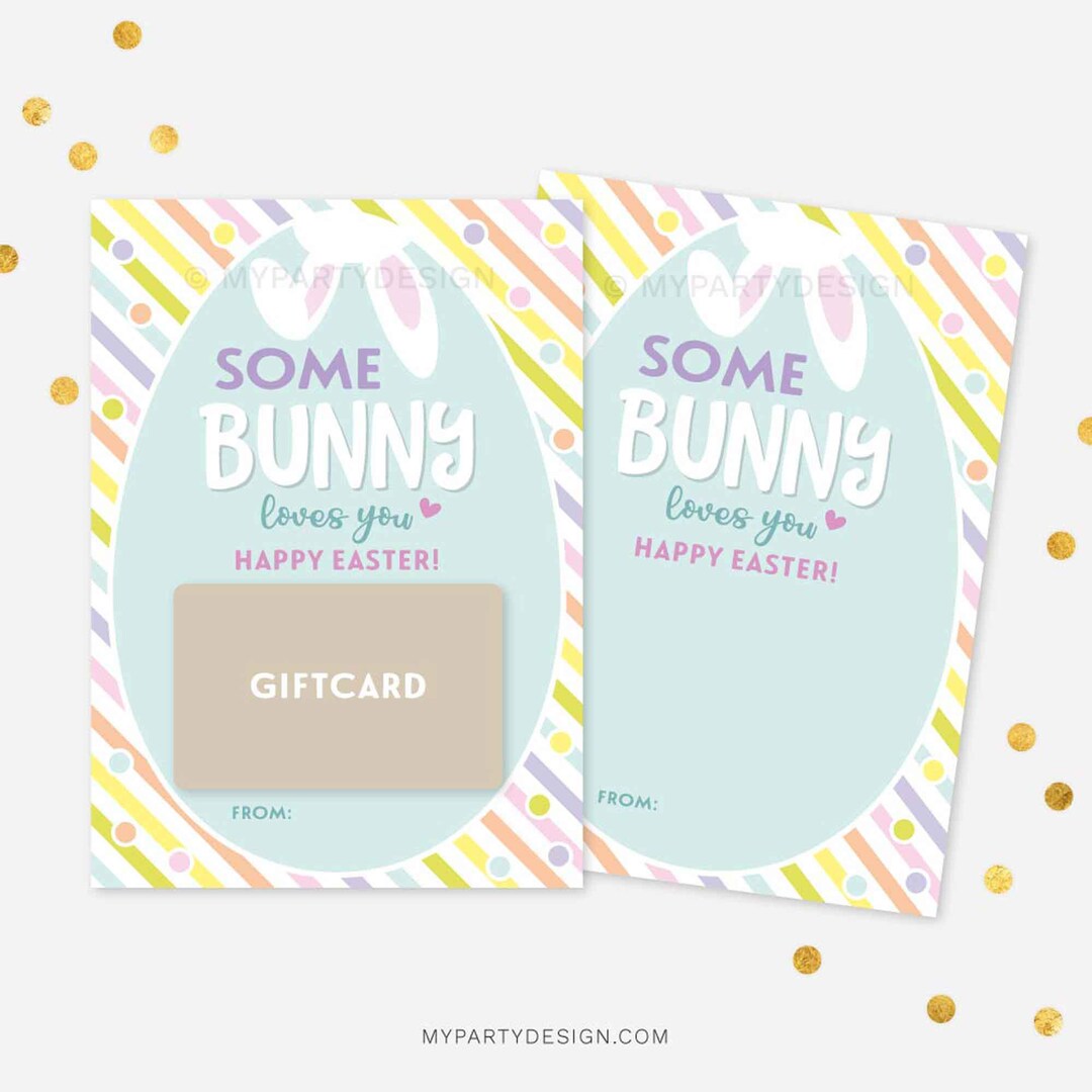 Some Bunny Loves You Easter Gift Card Holder for Coworker, Neighbor or ...