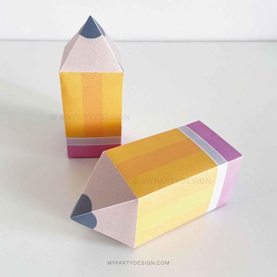 Pencil Gift Box Template for Teacher Appreciation Week, Back to