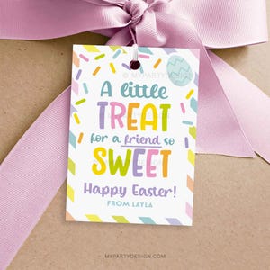 Osterbehandlung für einen Freund so süß Geschenkanhänger, Ostergeschenketikett für Schulklassengeschenke - INSTANT DOWNLOAD - Printable Bearbeitbare PDF