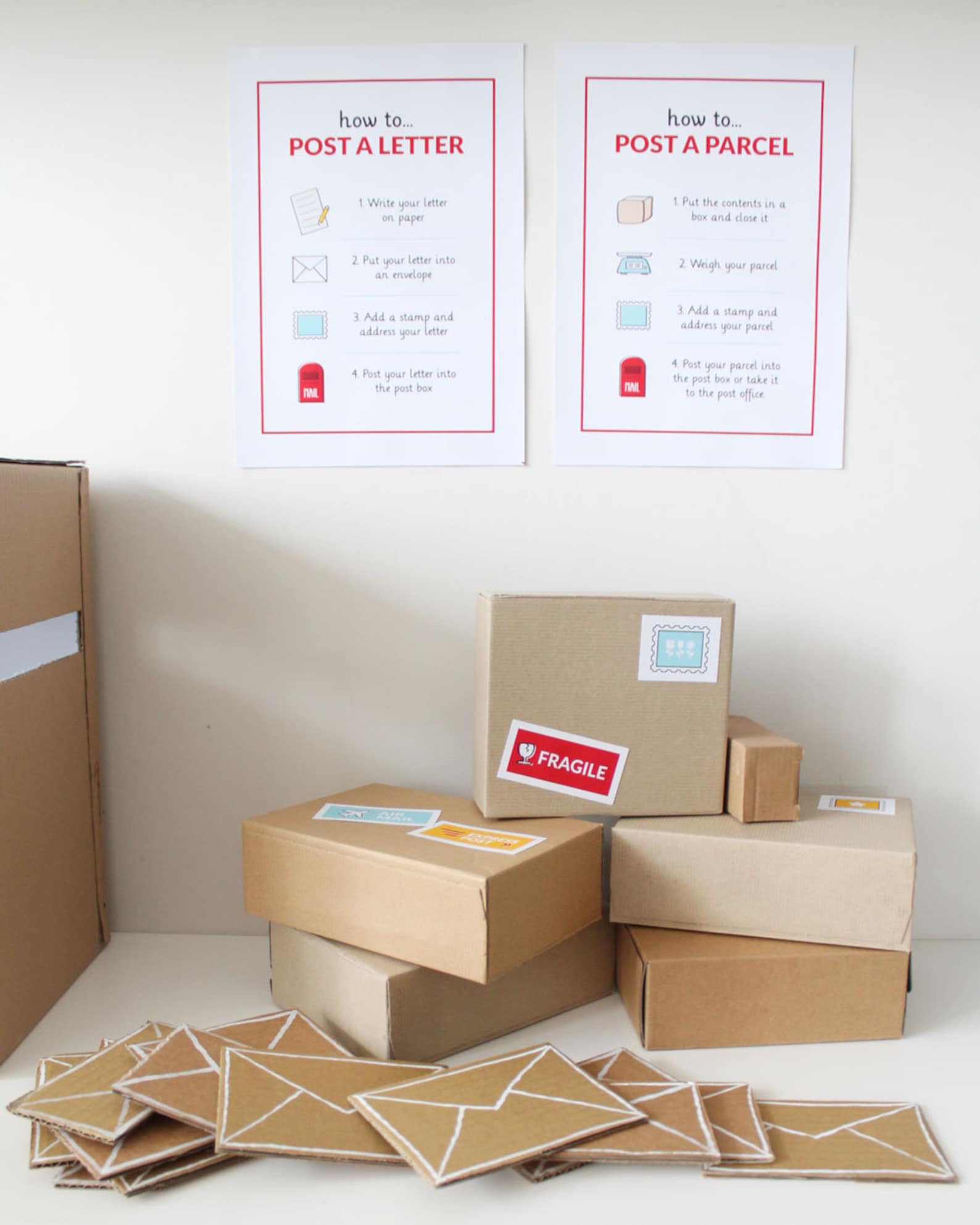 Post Office Dramatic Play Printables Mailman Pretend Play | Etsy