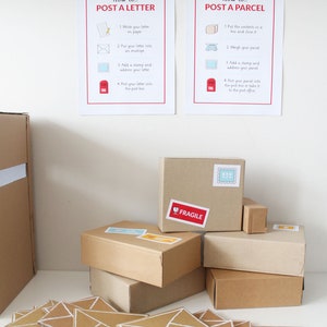 Post Office Dramatic Play Printables, Mailman Pretend Play, Posting ...