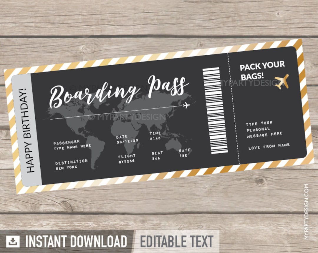 Modèle de billet de carte d'embarquement d'Antalya, cadeau surprise  compagnie aérienne avion avion vol vacances révéler voyage billet bon  coupon -  France
