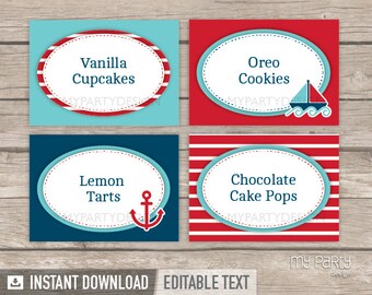 Nautical Food Labels | Etsy