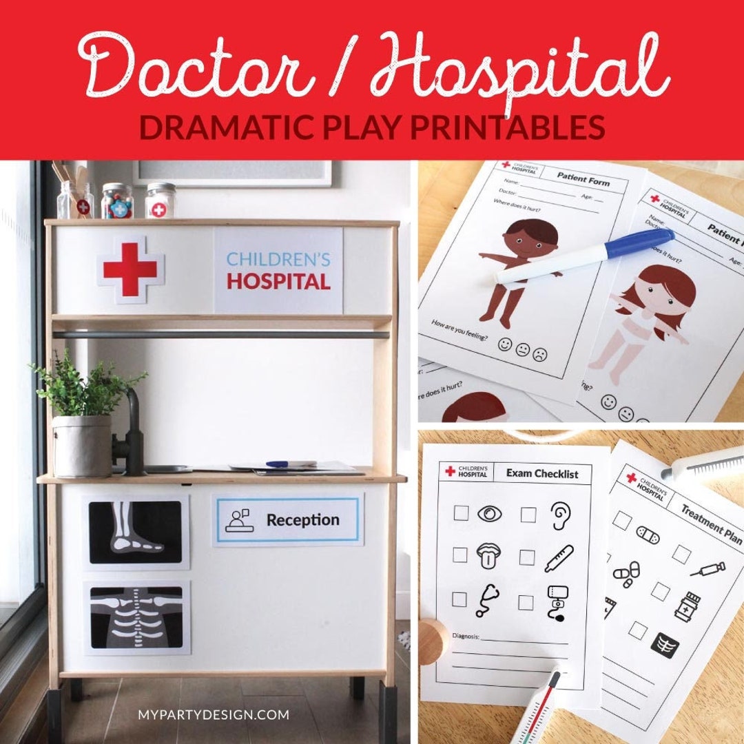 Doctor Dramatic Play Set Hospital Or Doctor s Practice Pretend Play Printables INSTANT DOWNLOAD