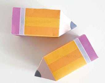 Pencil Gift Box Template for Teacher Appreciation Week, Back to School Pencil Gift Card Holder - INSTANT DOWNLOAD - Printable PDF File