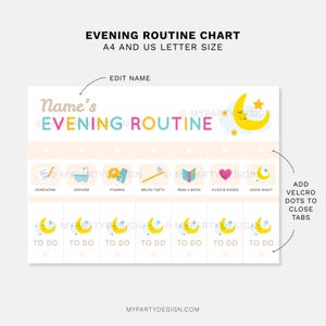 Routine Flip Chart for Kids, Morning, Afternoon and Evening Daily ...