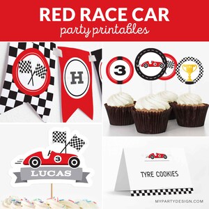 Decoraciones de cumpleaños de autos de carreras, paquete para fiesta de autos, kit para fiesta de carreras, fiesta de cumpleaños de niño - DESCARGA INSTANTÁNEA - PDF imprimible y editable