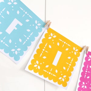 Papel Picado-banner voor Cinco de Mayo-feest, Mexicaanse Fiesta-verjaardagsgors - INSTANT DOWNLOAD - afdrukbare pdf met bewerkbare tekst