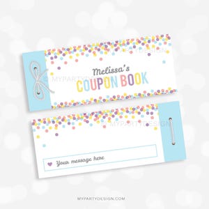 Personalized Coupon Book, Printable Birthday Coupons, Anniversary Present for Her, Gift Vouchers - INSTANT DOWNLOAD - Printable Editable PDF