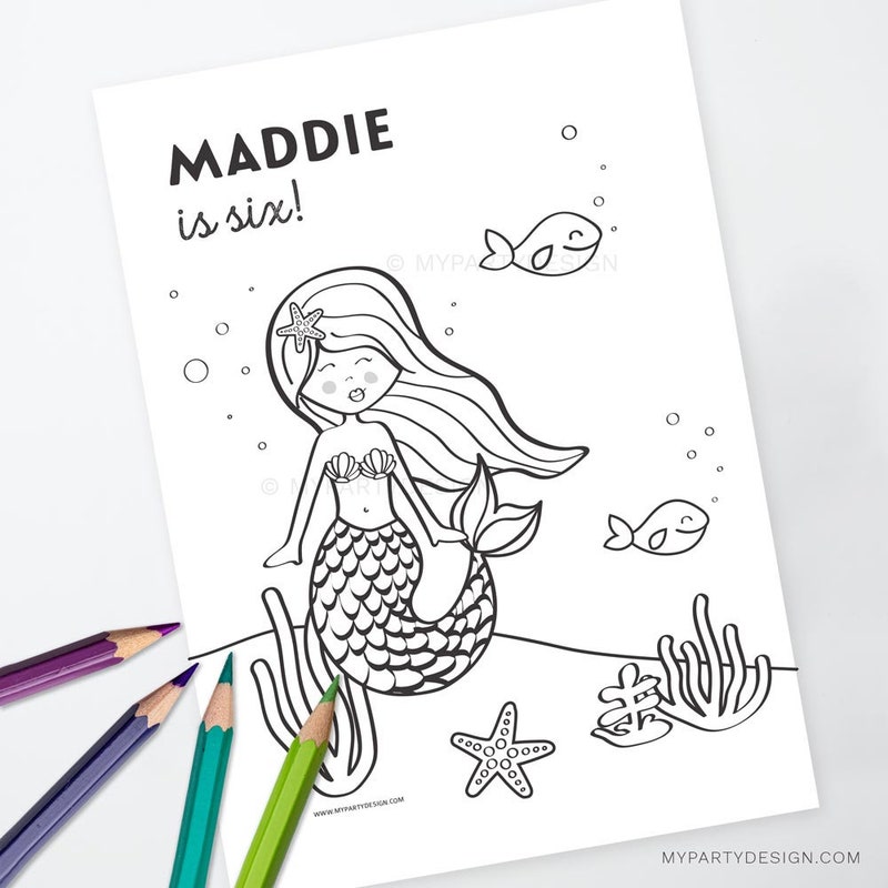 Mermaid Printable - Etsy