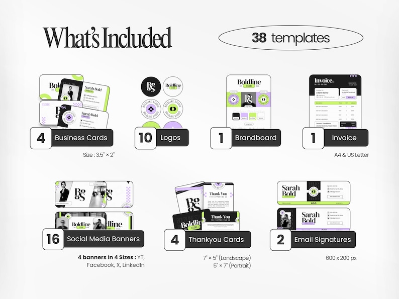 Canva Branding Kit Template : Bold Brand Identity Guidelines, Logo ...