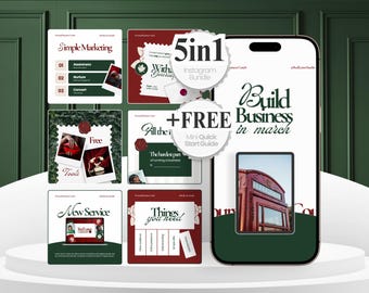 Paquete de plantillas de Canva para Instagram: Kit de redes sociales retro vintage, inspirado en Pinterest, descarga digital RS