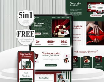 Plantilla de sitio web y enlace en la biografía de Canva: Embudo de ventas retro vintage, descarga digital RS