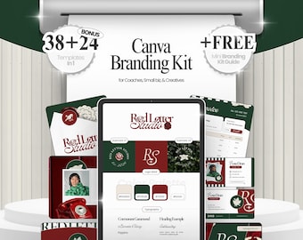 Plantilla de kit de marca Canva: Guía de identidad de marca retro vintage, logotipo editable, descarga digital RS