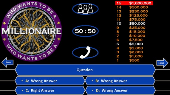 powerpoint template who wants to be a millionaire