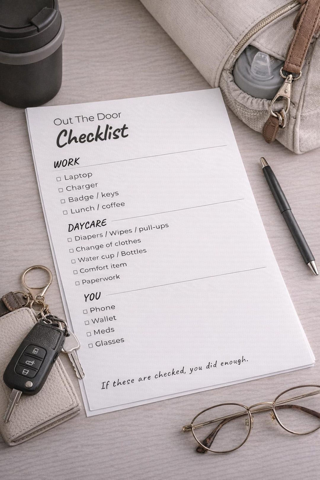 Routine Sample Label Drop Off Toddler Morning Routine Checklist Printable, Daycare Drop-off for Busy ...