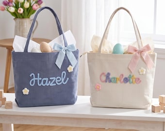 Personalized Corduroy Tote, Wool Yarn Name Mini Shoulder Bag, Bridesmaid Gift