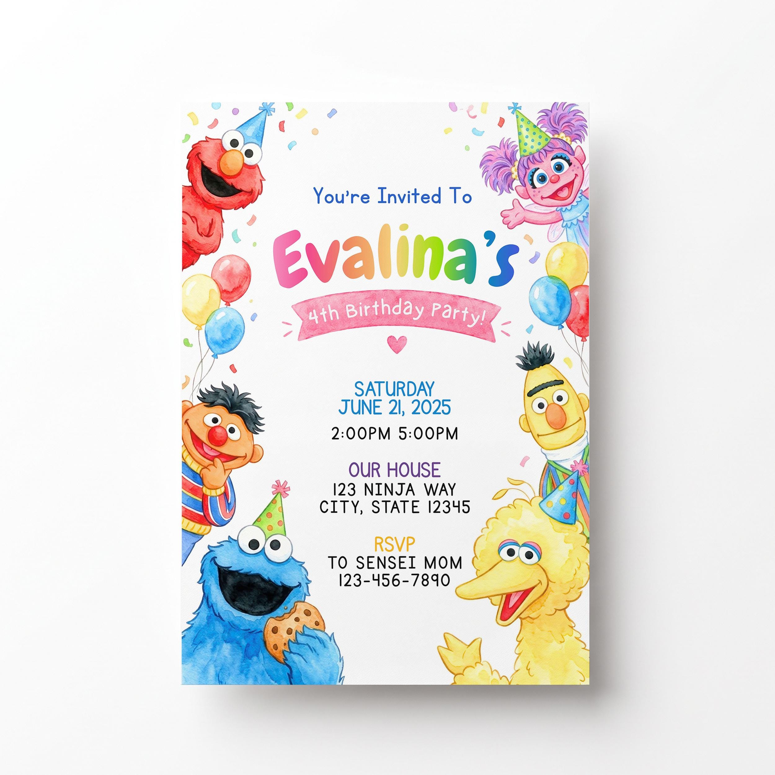 Elmo First Birthday Invitations - Etsy