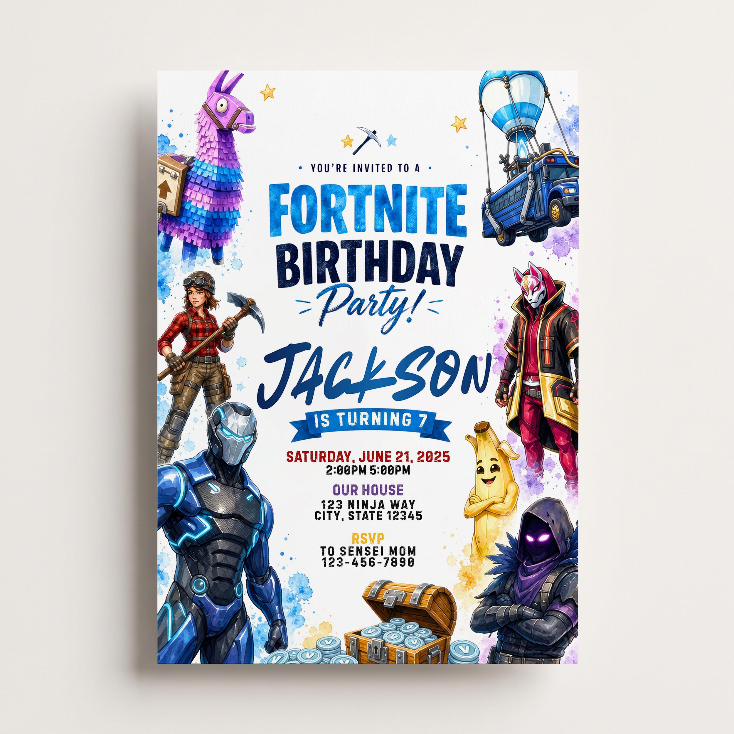 Fortnight Birthday Card - Etsy