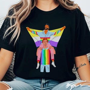 Nonbinary Pride Shirt, Rainbow Stripes, LGBTQ Community Tee, Casual Cotton Fit