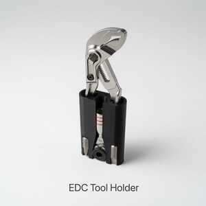 3D Printed Mini EDC Pocket Tool Holder for Knipex/Workpro Pliers + 711L Ratchet & Bits