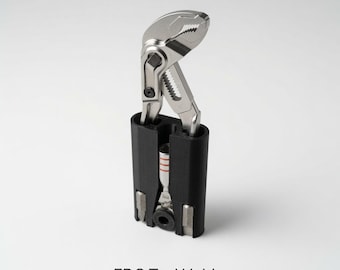 3D Printed Mini EDC Pocket Tool Holder for Knipex/Workpro Pliers + 711L Ratchet & Bits