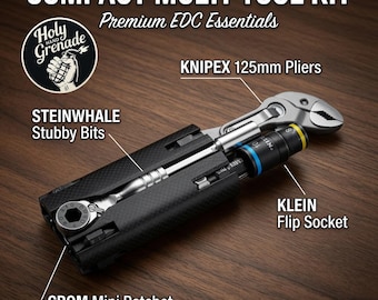 Knipex 125mm Cobra Pliers EDC Pocket Holder - 3D Printed Tool Organizer with Ratchet & Bit Storage