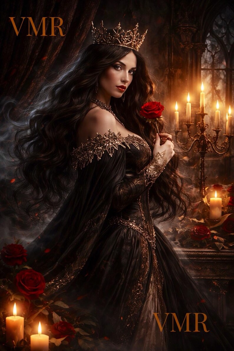 Gothic Queen Art Print | Dark Romance Fantasy (digital Download) - Etsy