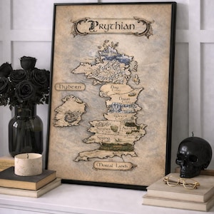 ACOTAR Prythian Map Print | Fantasy Book Lover Decor (Digital Download)