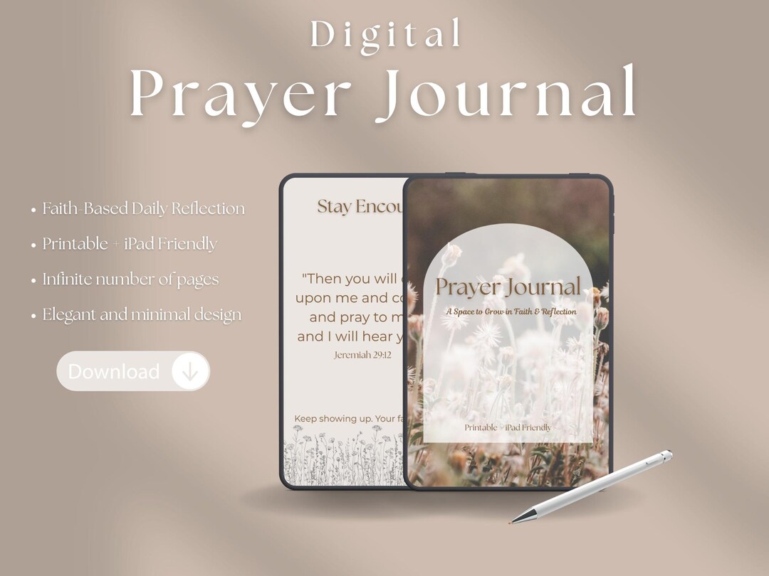 Christian Prayer Journal Printable | Faith-based Daily Reflection ...
