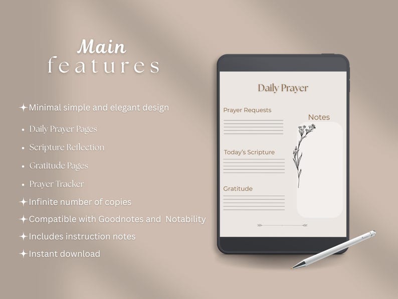 Christian Prayer Journal Printable | Faith-based Daily Reflection ...