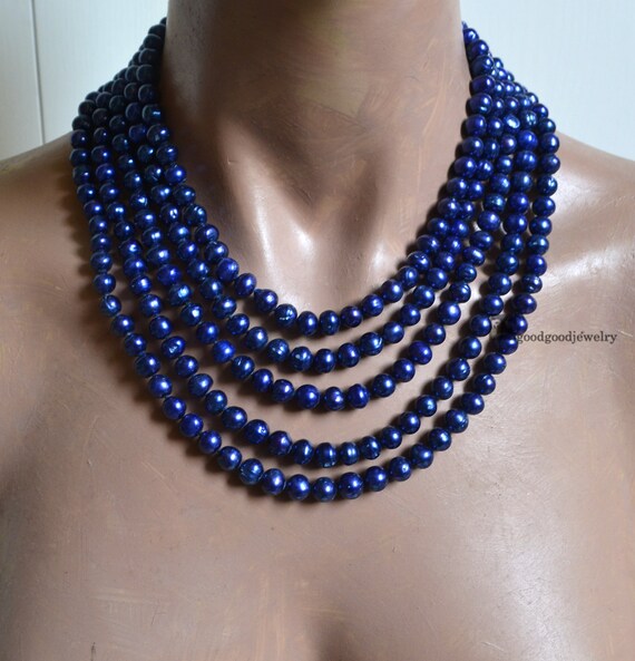 New Design Navy Blue Coral Beaded Necklace Set Fashion Costume Nigerian  Wedding Bridal Jewelry Sets Free Shipping ABK670 - AliExpress