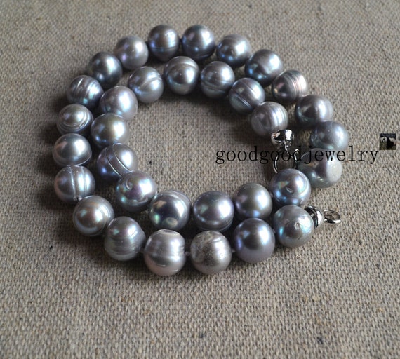 【HYERES LOR】23SS★ H edition Dark Gray Pearl Bead Necklace Dark Grey Pearl Necklace