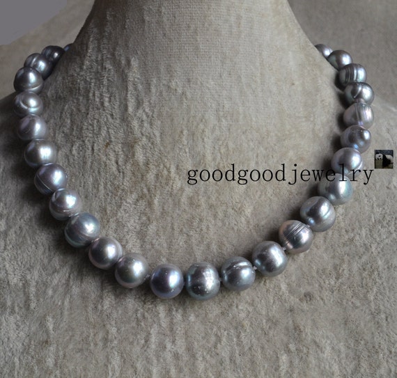 【HYERES LOR】23SS★ H edition Dark Gray Pearl Bead Necklace Honora Pearl Necklace. Gray. - Etsy