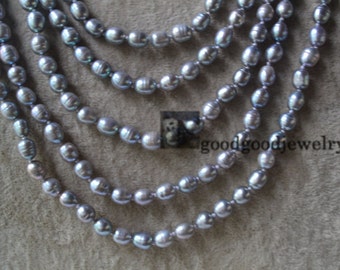 Collier Argent Sterling 5 Brins Avec Perles Roses Tica - 18 Pouces - Occasion