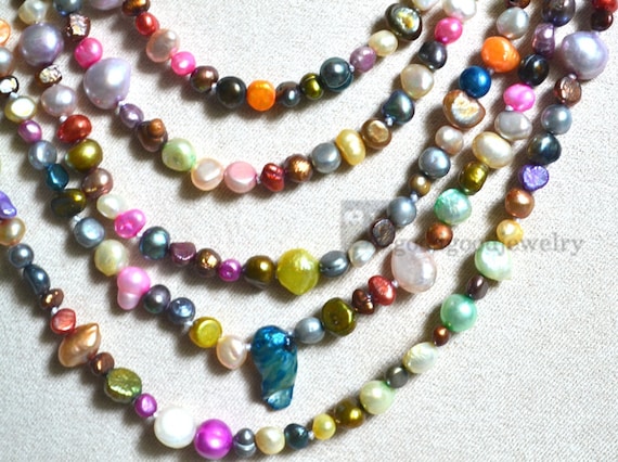 [ReinSein]ACC★Multicolored Rainbow Pearl Necklace multicolored rainbow pearl necklace - P:ReinSein | 60