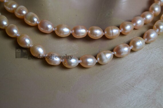 Freshwater Pearl Necklace For Acsergery Women 5-7mm Rice Shaped Pearl  Strands Necklace Gift