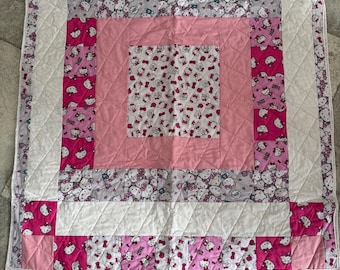 Hello Kitty baby quilt  pretty in pink