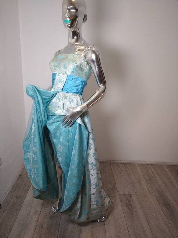 Genuine Vintage Sambo Fashion Brocade Evening Dre… - image 5