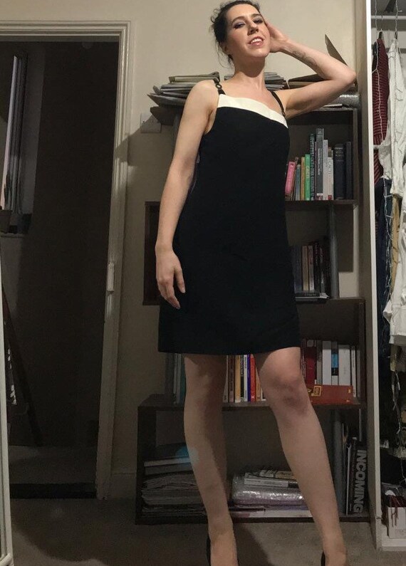 versace black and white dress