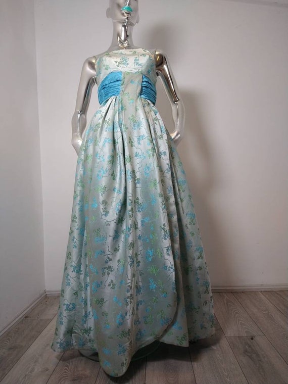 Genuine Vintage Sambo Fashion Brocade Evening Dre… - image 1