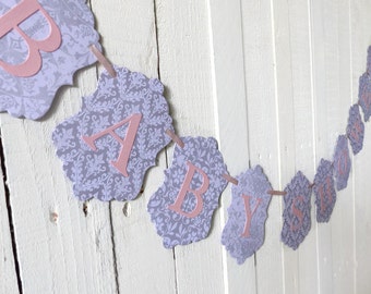 Pink grey banner | Etsy